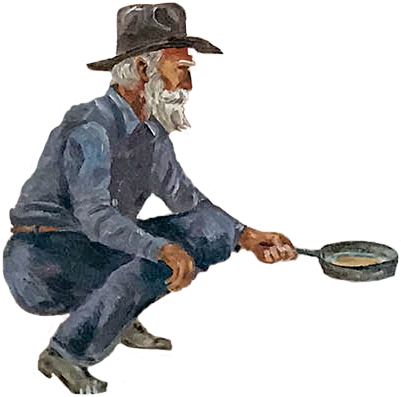 man with pan